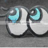 Garment Accessories Reversible Sequin Eyes Design Embroidery Patch thumbnail-1