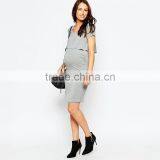 Double Layer Bodycon Maternity Wear Dress Wholesale Plain Maternity Wear Clothes thumbnail-3