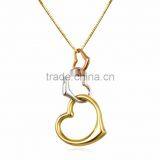 Three Tone Plated Heart Shaped Pendant thumbnail-1