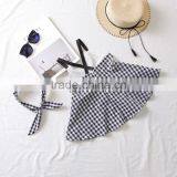 Wholesale Boutique Gingham Dress Fine Shoulder Straps Design A-word Frocks thumbnail-2