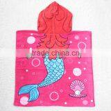 Hotsale Velour Printing Cotton Poncho Towel for Kids,custom Terry Cloth Poncho Hooded Beach Towel for Promotion thumbnail-2