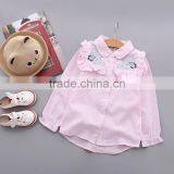 S33427W Girls Long Sleeve Cotton White Girl Blouses Child Cute Turn-down Collar Shirt thumbnail-3