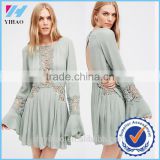2016 long sleeve latest high quality fashion dresses Lace Dress Party Dresses alibaba china