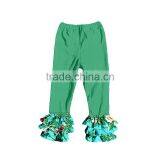 Wholesale Giggle Moon Latest Design Fall and Winter Children Girls Cotton Triple Ruffle Christmas Pants thumbnail-3