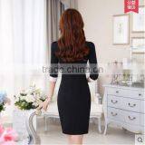 Wholesale Fashion Spring Knee Length 3/4 Sleeve Latest Women Formal Office Dresses thumbnail-4