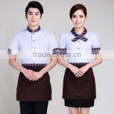 Custom Wholesale Polyester And Cotton Tunic Tops Staff Design Hotel Uniform for Waitress thumbnail-3