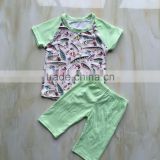 WY-796 Boy Outfit Match Girl Ruffle Shirt Summer Outfit Shorts Set For Babies