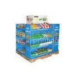 4 Tiers / Sides Cardboard Display Stand For Snack Promotion , Matte Lamination