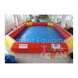 Large Red Blow Up Water Toys / Inflatable Amusement Park For Land