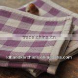 Purple Cotton Check Ladies' Handkerchief thumbnail-1
