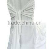 White Wedding Scuba Chair Cover With Tie Band thumbnail-1