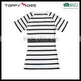 T184-092-1481SB China Supplier Custom Stripe T-shirt Short Sleeve thumbnail-2