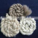 Sharrefun Dehaired and Combed Pure Cashmere Tops White/light Grey/brown thumbnail-3