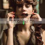 Steampunk Necklace With Gear-cogwheel and Light Capsule Pendant thumbnail-5