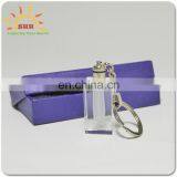 Beauty LED Light Wedding Crystal Keyring With OEM Logo Engraved