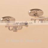 Hot Sale Stylish Fancy 3D Silver Instrument Trumpet Shape Cuff Links Designer Cufflinks,music Horn Cufflink