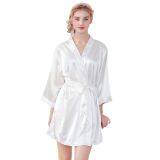 Nightgown Wedding Makeup Gown Embroidery Bride Cardigan Gown Bride Bridesmaid Morning Gown thumbnail-2