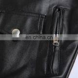 Autumn&Winter Men's Motorcycle Slimming Casual Streetwear Lapel Diagonal Zipper Leather Jacket thumbnail-5
