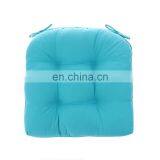 Recyclable Cheap Soft Patio Outdoor Solid Blue Non-slip U-shaped Tufted Chair Pad With Ties Home thumbnail-2