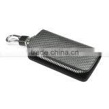 Factory Price Promotional Carbon Fiber Modern Zipper Key Bag