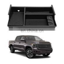 Interior Accessories Parts Silicone Armrest Rest Storage Box Center Control Console Organizer Tray For Toyota Tundra