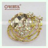 Funny Fashion Shiny Golden Brooch With Stone thumbnail-1