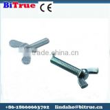 China custom metal stainless steel butterfly wing nuts bolt screw