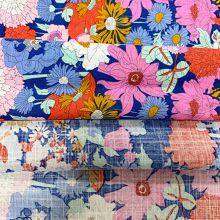 Fashionable Pattern Digital Poplin Cotton Big Flower Print Fabric