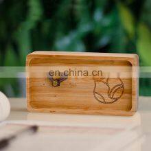 Promotional Multifunction Desktop Small Portable Bamboo Bird Sound Analog Desk & Table Clocks thumbnail-1