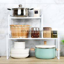Multinational Plate Counter Microwave Oven Cabinet Pantry Storage Shelf Rack Kitchen Organizer thumbnail-3