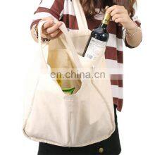 Custom Logo Printed Eco Friendly Canvas Tote Bag Cotton Shopping Bag for Markets Ecobag for Vegetable Reusable Mesh Bag thumbnail-5