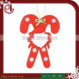 Lovely Fabric Xmas Decoration Handmade Applique Patches Santa Claus Walking Stick DIY Craft Set Christmas Ornaments