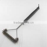 Amazon Hot Rank 12'' BBQ Grill Brush Zinc Plated Wire Bbq Cleaning Brush 12inch Steel Wire Brush Custom thumbnail-1