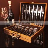 Hot Sale dinner set stainless steel beef knife and fork 24pcs for one set