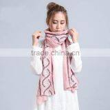 New Design Maxi Long Soft Viscose Embroidery Women Muslim Scarf thumbnail-3