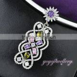 Micro Pave Setting Gold Design Metal Choker Necklace for Girls thumbnail-2