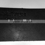 Black Genuine Leather Patch With Custom Brand Logo thumbnail-1