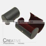 Custom Leather Round Watch Packaging Box With Velvet Pillow