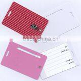 Window Punched Plastic Hard PVC Custom Plastic Wholesale Luggage Tags