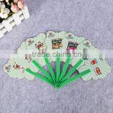 Lovely Cartoon Design pp Plastic Printed Foldable Hand Fan Advertising Fan pp Hand Fan