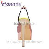 Peeptoe Pink Glitter Slingback Ladies High Heels thumbnail-3