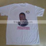 Cheap White Polyester T-shirt Doule Side Printing t Shirt