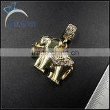 Cheap Plated Gold Hip Hop Jewelry Elephant Pendant thumbnail-1