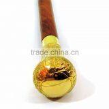 Antique Brass Rose Wood Walking Stick/Golden Carving Head Walking Stick/Beautiful Design Walking Stick Wk1126 thumbnail-1