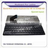 Spanish Laptop Keyboard for Teclado HP 14 757922-161 BLACK thumbnail-1
