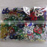 1.4x1.2cm Metallic PVC 60 65 Happy Birthday Confetti for Party Decoration thumbnail-4