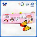 Wholesale Cheap Tin Pencil Case for Kids With Pink Color thumbnail-1