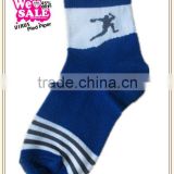 casual socks blue colour wholesale hot selling woman cotton sport socks popular striped design