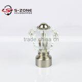 Trade Assurance Metal Curtain Rod Pole Colored Glass Finials thumbnail-2