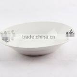 White Ceramic Algeria Plates Dishes, Porcelain Soup Plate, Porcelain Dessert Plate thumbnail-4